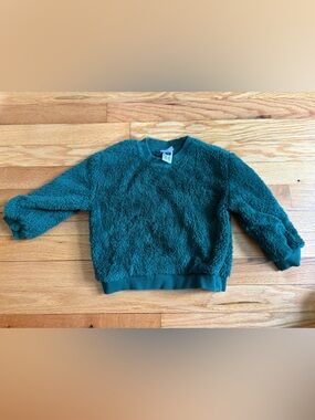 Hanna Andersson Teal Plush Fuzzy Sweater